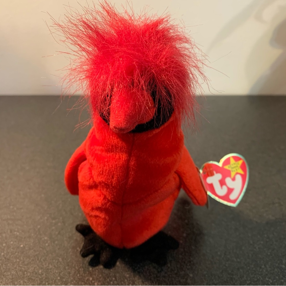 3/$12! Ty Beanie Baby - Mac the Cardinal - MWMT!